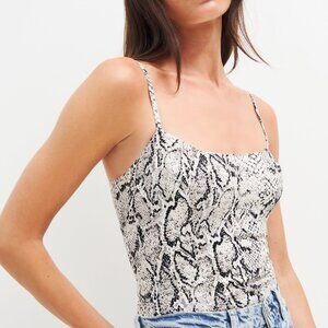 EUC Reformation Harley Spaghetti Strap Tank Top in Rattlesnake Size 8